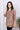 Beige Bagru Chanderi Silk Women Kurti Long Sleeves WKILS102345