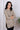 Beige Bagru Chanderi Silk Women Kurti Long Sleeves WKILS10238