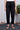Black Hand Dyed Cotton Flax Women Ankle Pant WAKPT02241