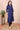 Blue Jaquard Art Silk Women Long Kurta Long Sleeves WLKLS112370