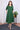 Green Bandhani Cotton Women Midi Dress Long Sleeves WDRLS11234