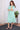 Green Dobby South Cotton Women Midi Dress Long Sleeves WDRLS04247