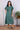 Green Dobby South Cotton Women Midi Dress Short Sleeves WDRSS09236