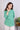 Green Hand Dyed Lyocell Linen Women Kurti Long Sleeves WKILS042426