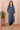 Indigo Ajrakh Modal Satin Women Long Kurta Long Sleeves WLKLS092375
