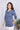 Indigo Dhabu Cotton Dobby Women Kurti Long Sleeves WKILS02245