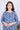 Indigo Dhabu Cotton Viscose Flax Women Kurti Long Sleeves WKILS022421
