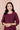 Maroon Hand Dyed Art Silk Slub Women Long Kurta Long Sleeves WLKLS112338
