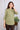 Military Green Hand Dyed Cotton Linen Women Kurti Long Sleeves WKILS032439