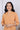 Orange Hand Dyed Cotton Linen Women Kurti Long Sleeves WKILS092311