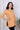 Orange Hand Dyed Cotton Linen Women Kurti Long Sleeves WKILS092311
