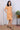 Orange Hand Dyed Cotton Linen Women Short Dress Long Sleeves WSDLS09236