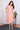 Peach Dobby South Cotton Women Midi Dress Long Sleeves WDRLS04246