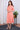Peach Dobby South Cotton Women Midi Dress Short Sleeves WDRSS11232