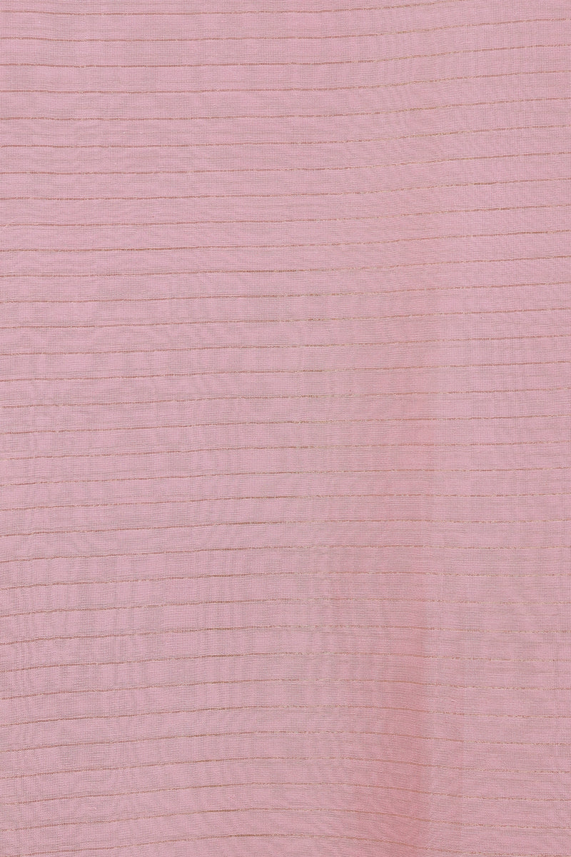 Pink Zari Stripes Chanderi Silk Dupatta DUPAT092355