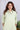 Pista Green Hand Dyed Cotton Flax Women Midi Dress Long Sleeves WDRLS032411