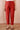 Red Hand Dyed Art Silk Slub Women Ankle Pant WAKPT102316