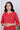 Red Single Ikkat Mercerised Cotton Women Kurti Long Sleeves WKILS092327