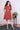 Rust Ajrakh Cotton Flax Women Short Dress Long Sleeves WSDLS03245