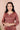 Rust Ajrakh Modal Satin Women Long Kurta Long Sleeves WLKLS092374