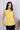 Yellow Hand Dyed Cotton Linen Women Short Top Sleeveless WSTSL082333