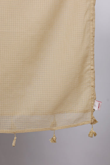 Beige Hand Dyed Cotton Doriya Dupatta DUPAT252C63