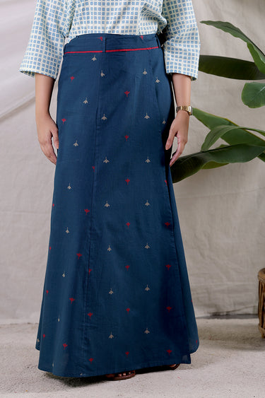 Navy Blue Dobby South Cotton Wraparound