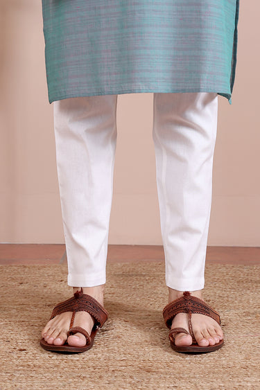 Off White Hand Dyed Cotton Flax Men Pyjama MPYJM252C7