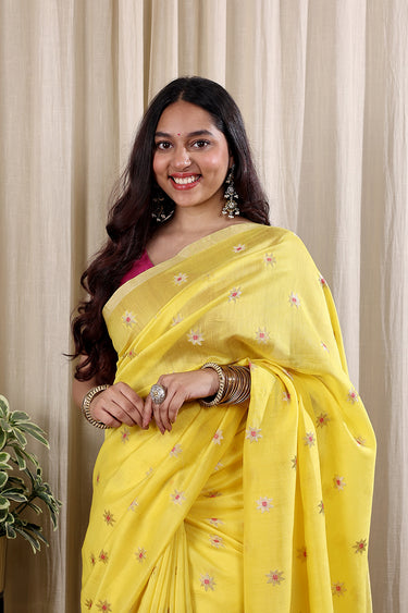 Olive Mina Buta Banarasi Silk Saree SAREE252C89