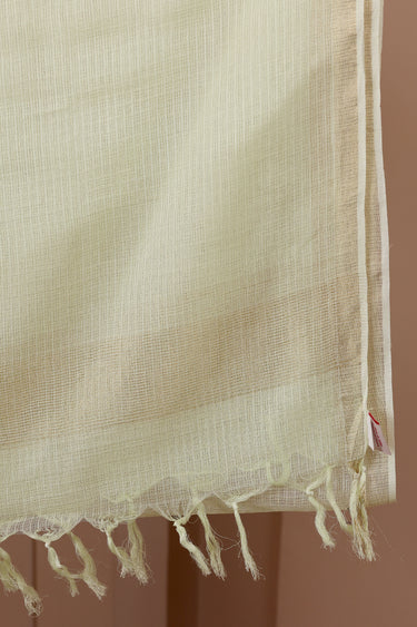 Lime Green Hand Dyed Kota Cotton Silk Dupatta DUPAT252C2