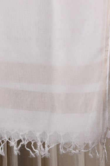 Off White Hand Dyed Kota Cotton Silk Dupatta DUPAT252C90