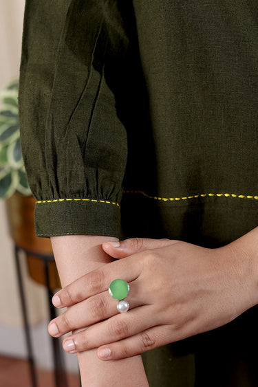 Pearl Green Ring RING252C5