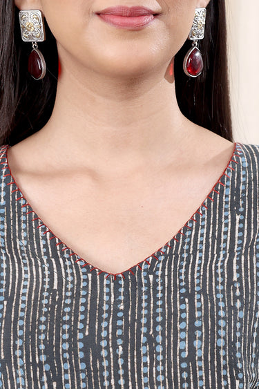 Garnet Dangler Earring EARNG252C60