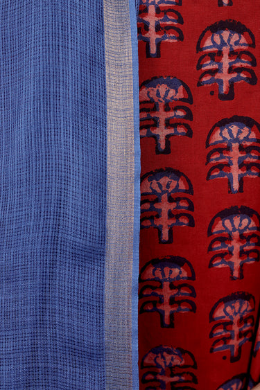 Indigo Hand Dyed Kota Cotton Silk Dupatta DUPAT252C67