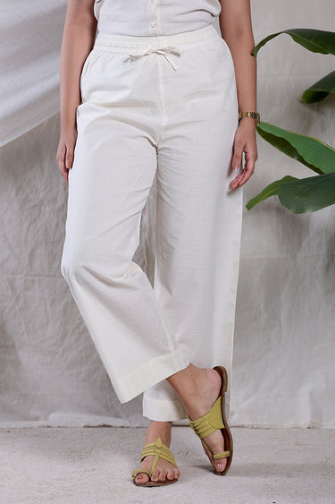Natural Dyed Cotton Dobby Women Flared Pant