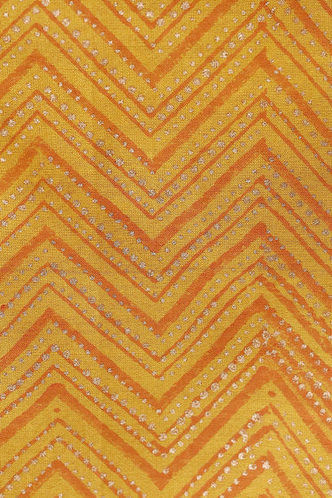 Mustard Sanganeri Chanderi Silk Dupatta DUPAT252C64