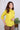 Yellow Hand Dyed Lyocell Linen Women Shirt Long Sleeves WSHLS12231