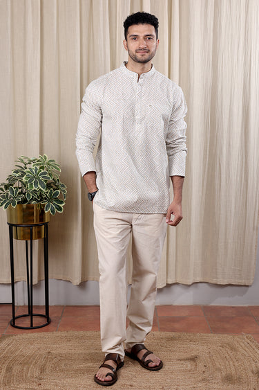 Natural Hand Dyed Cotton Linen Men Drawstring Pant MDSPT252C4