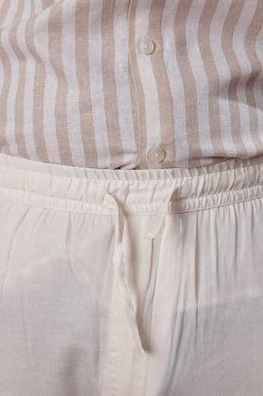 Ivory Hand Dyed Cotton Satin Men Pyjama MPYJM252C2