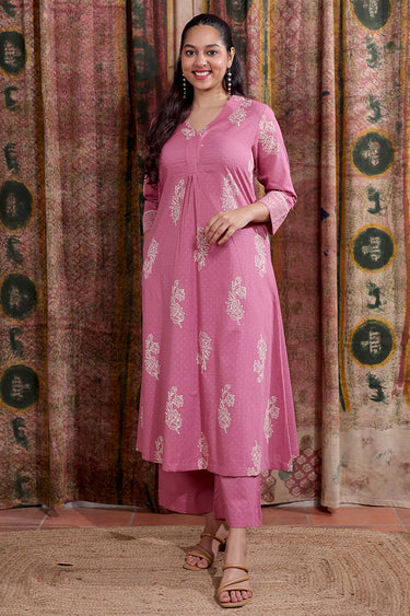 Wine Hand Dyed Cotton Dobby Women Flared Pant WFLPT253C22