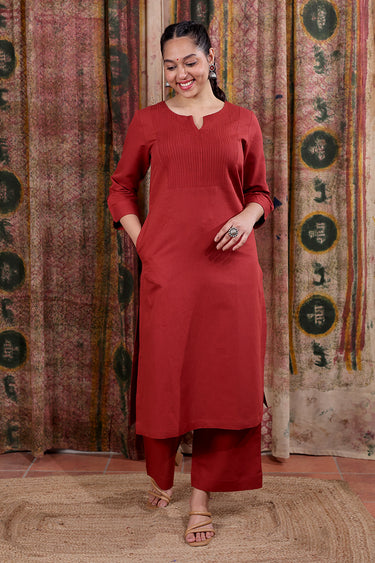 Maroon Hand Dyed Cotton Linen Women Flared Pant WFLPT253C18