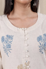 Close-up neck look of kurta