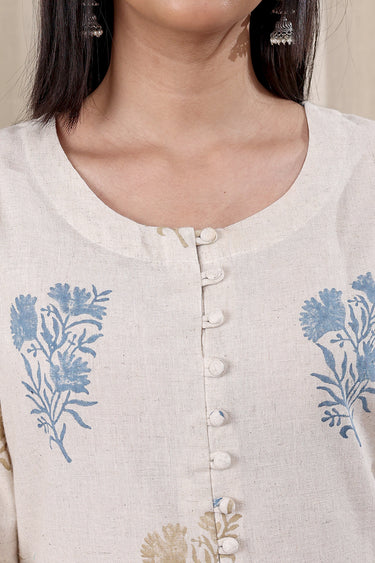 Close-up neck look of kurta
