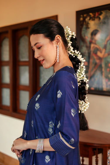 Banarasi Silk Women Long Kurta
