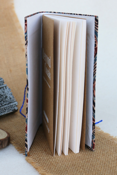 Black Ajrakh Handcrafted Diary 4 X 6 DIARY252C15