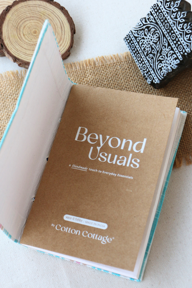 Green Stripes Handcrafted Diary 4 X 6 DIARY252C16