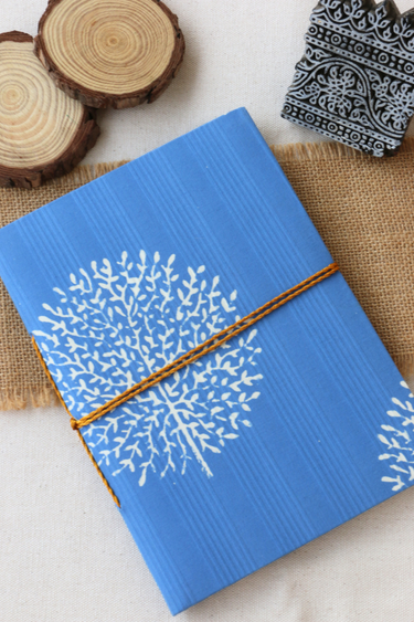 Blue Sanganeri Handcrafted Diary 6 X 8 DIARY252C25