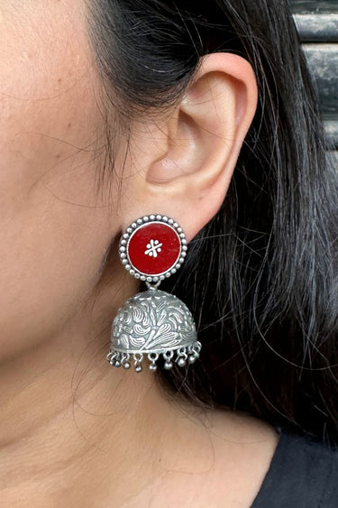 Red Jhumka EARNG10243