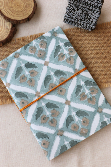 Green Sanganeri Handcrafted Diary 6 X 8 DIARY252C34