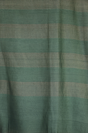 Forest Green Zari Stripes Chanderi Silk Dupatta